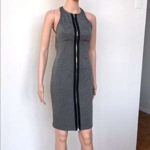 ALEXANDER WANG GREY ZIPPER STRAPPY BACK DRESS, 4